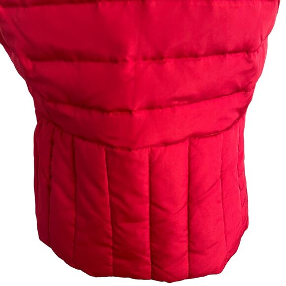 Kenneth Cole Reaction Puffer Vest Size M Red Down Feathers Zip Pockets Collar - Picture 9 of 12